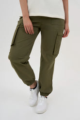 Street Grid Cargo Joggers - Green